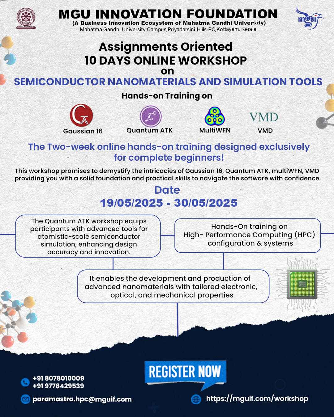 Semiconductor Nanomaterials and Simulation Tools Workshop